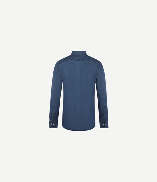 Overhemd chambray indigo