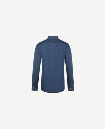 Overhemd chambray indigo