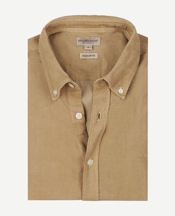Overhemd corduroy beige
