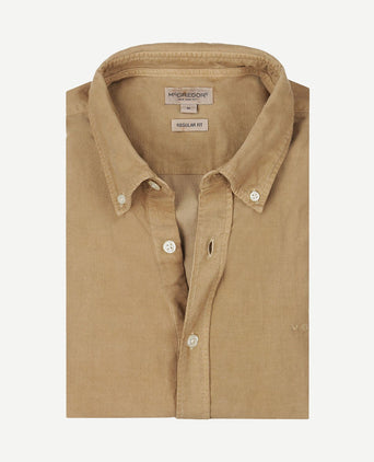 Overhemd corduroy beige