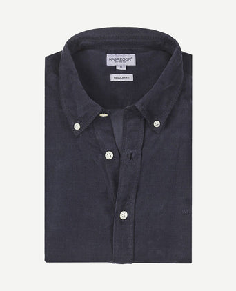 Overhemd corduroy donkerblauw