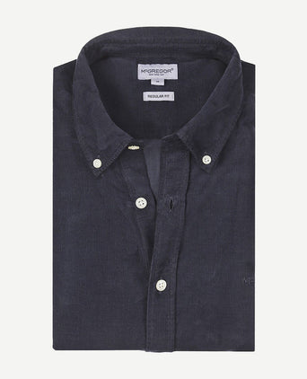 McGregor overhemd corduroy donkerblauw | Regular-fit