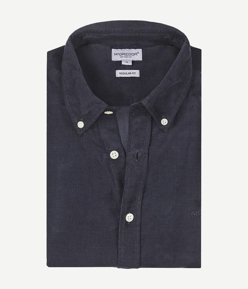 McGregor overhemd corduroy donkerblauw | Regular-fit