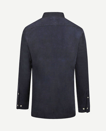 Overhemd corduroy donkerblauw