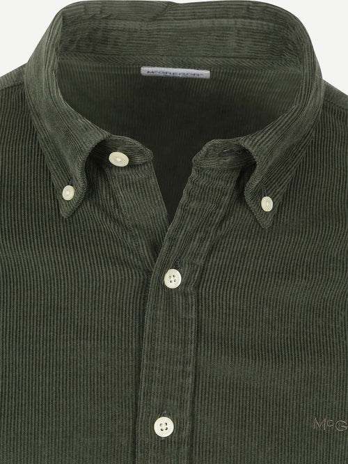Overhemd corduroy olijfgroen