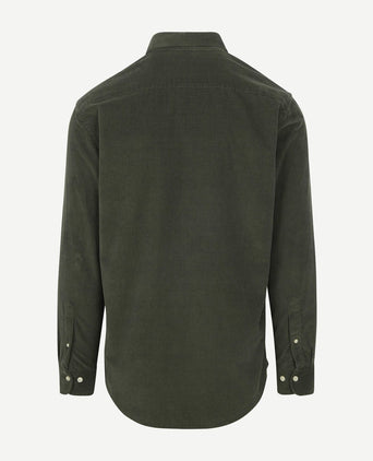 Overhemd corduroy olijfgroen