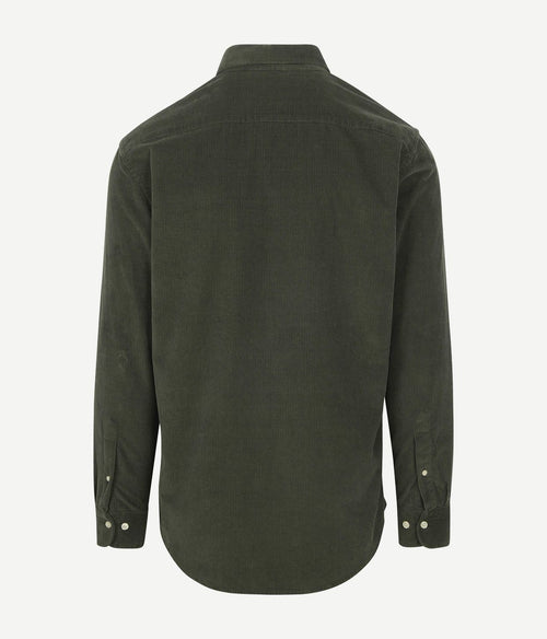 Overhemd corduroy olijfgroen
