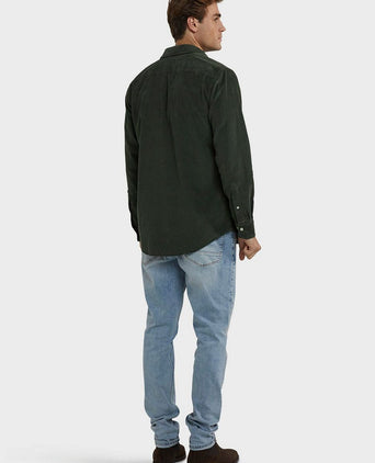 McGregor overhemd corduroy olijfgroen | Regular-fit