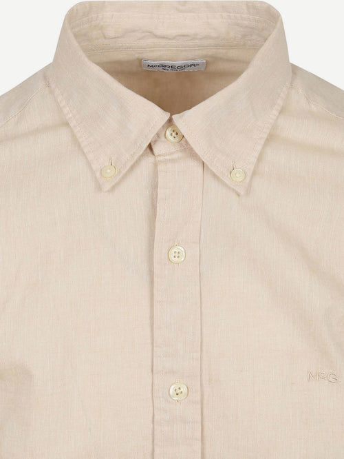 Overhemd cotton linen ecru