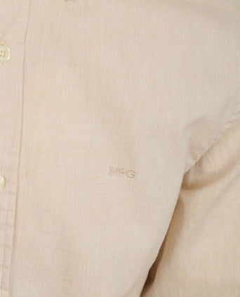 Overhemd cotton linen ecru
