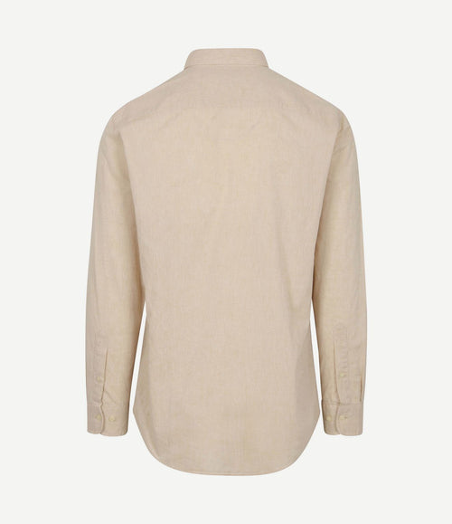 Overhemd cotton linen ecru