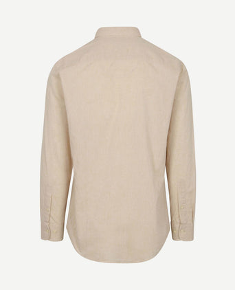 Overhemd cotton linen ecru
