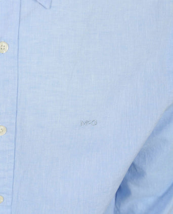 Overhemd cotton linen lichtblauw