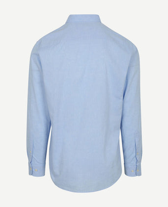 Overhemd cotton linen lichtblauw