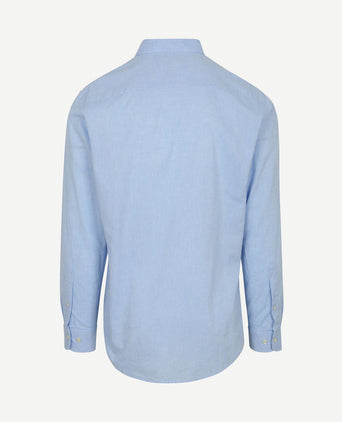 Overhemd cotton linen lichtblauw