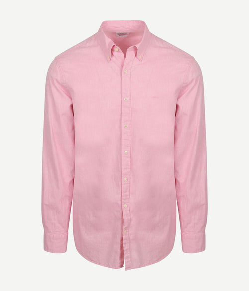 Overhemd cotton linen roze