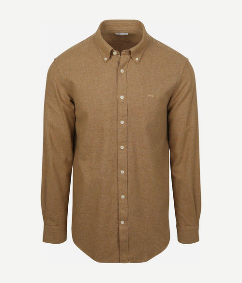 McGregor overhemd flanel melange camel | Regular-fit