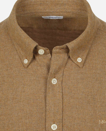 Overhemd flanel melange camel
