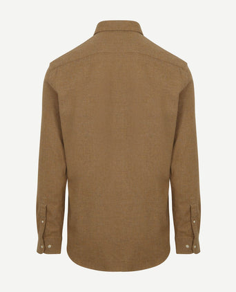 Overhemd flanel melange camel
