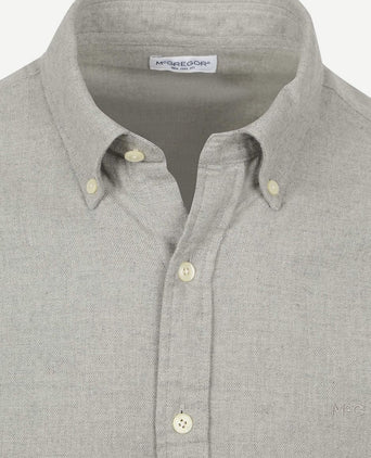 Overhemd flanel melange grijs