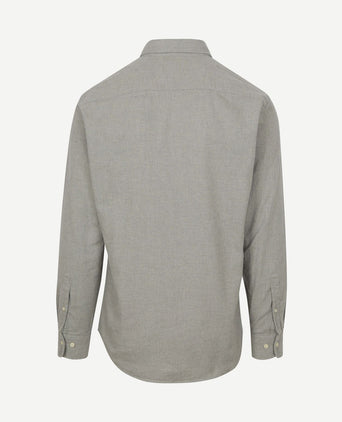 Overhemd flanel melange grijs