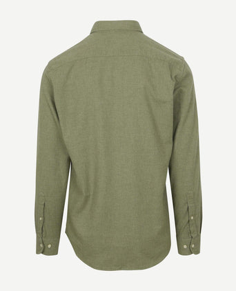 McGregor overhemd flanel melange sage groen | Regular-fit