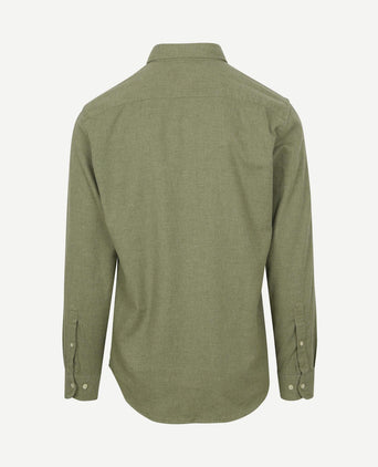 Overhemd flanel melange sage groen
