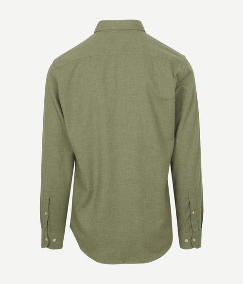 McGregor overhemd flanel melange sage groen | Regular-fit