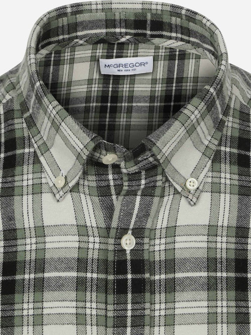 Overhemd flanel ruiten groen