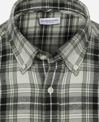 Overhemd flanel ruiten groen