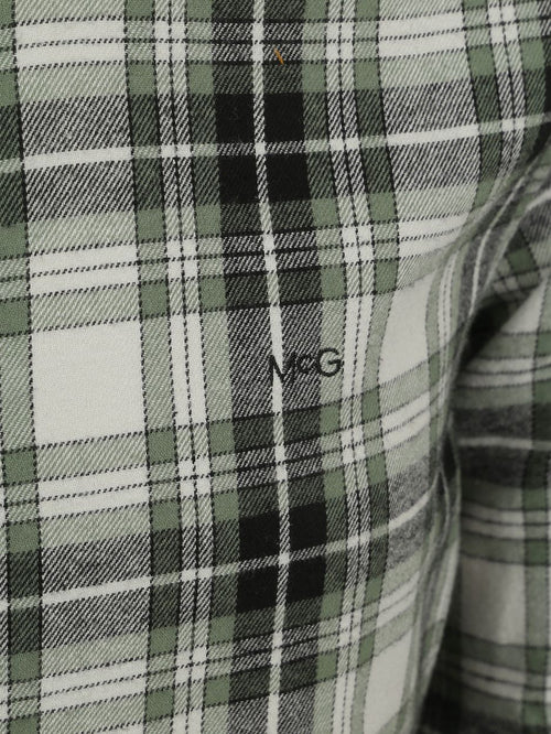 Overhemd flanel ruiten groen