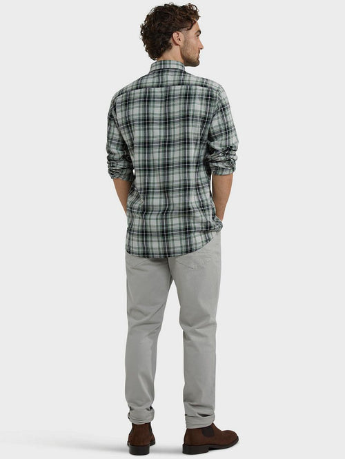 Overhemd flanel ruiten groen