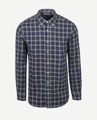 McGregor overhemd flanel ruiten donkerblauw | Regular-fit