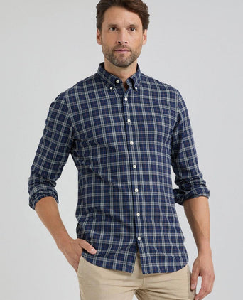McGregor overhemd flanel ruiten donkerblauw | Regular-fit