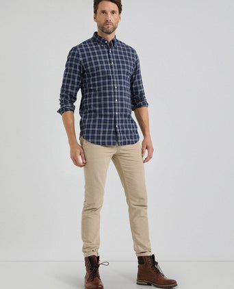 McGregor overhemd flanel ruiten donkerblauw | Regular-fit