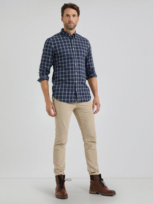 McGregor overhemd flanel ruiten donkerblauw | Regular-fit