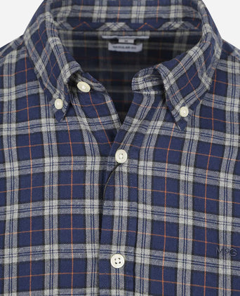 McGregor overhemd flanel ruiten donkerblauw | Regular-fit
