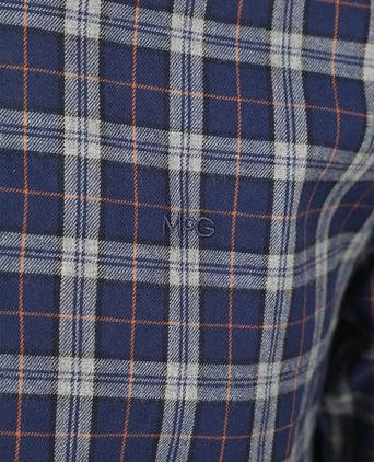 McGregor overhemd flanel ruiten donkerblauw | Regular-fit