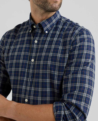 McGregor overhemd flanel ruiten donkerblauw | Regular-fit