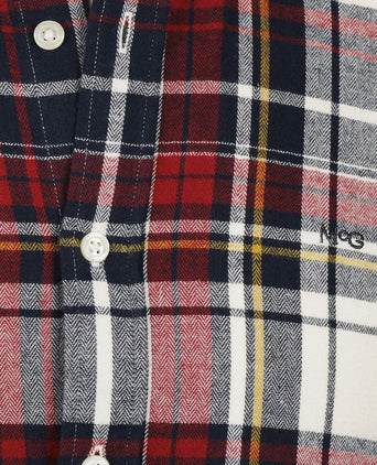 McGregor overhemd herringbone ruit rood blauw | Regular-fit