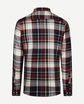 McGregor overhemd herringbone ruit rood blauw | Regular-fit