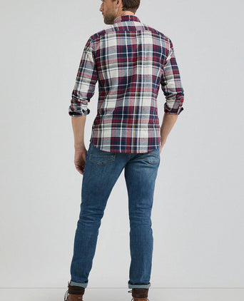 McGregor overhemd herringbone ruit rood blauw | Regular-fit