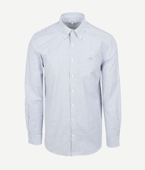 Overhemd Oxford streep blauw