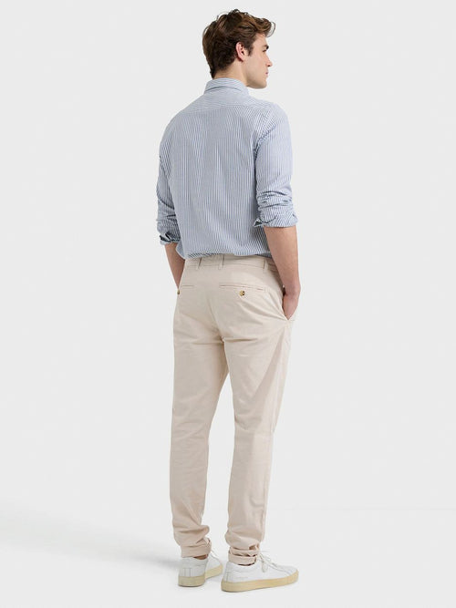 Overhemd Oxford streep blauw