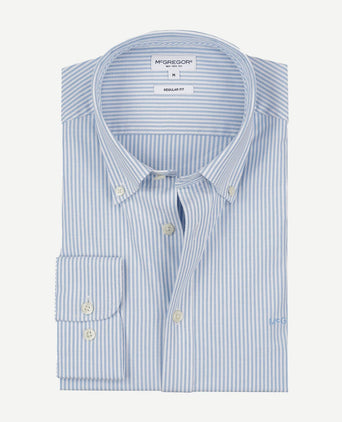 McGregor overhemd Oxford streep lichtblauw | Regular-fit