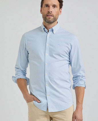 McGregor overhemd Oxford streep lichtblauw | Regular-fit