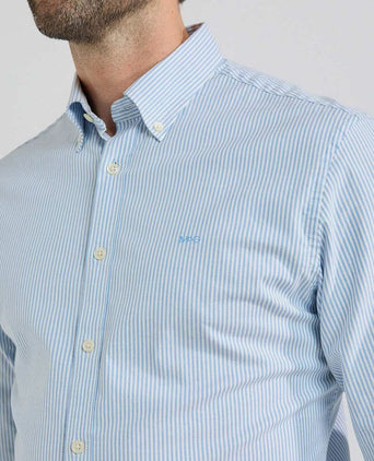 McGregor overhemd Oxford streep lichtblauw | Regular-fit
