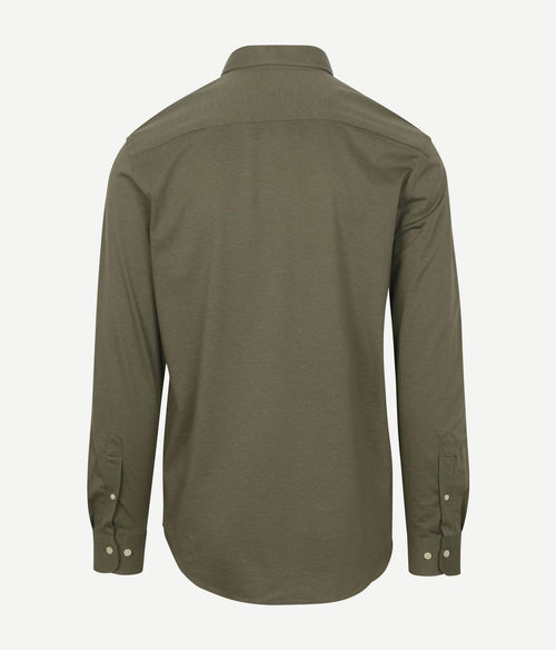 Overhemd piqué stretch groen