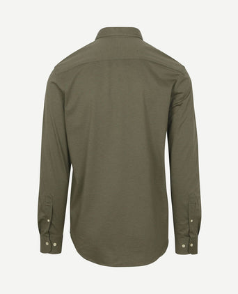 Overhemd piqué stretch groen