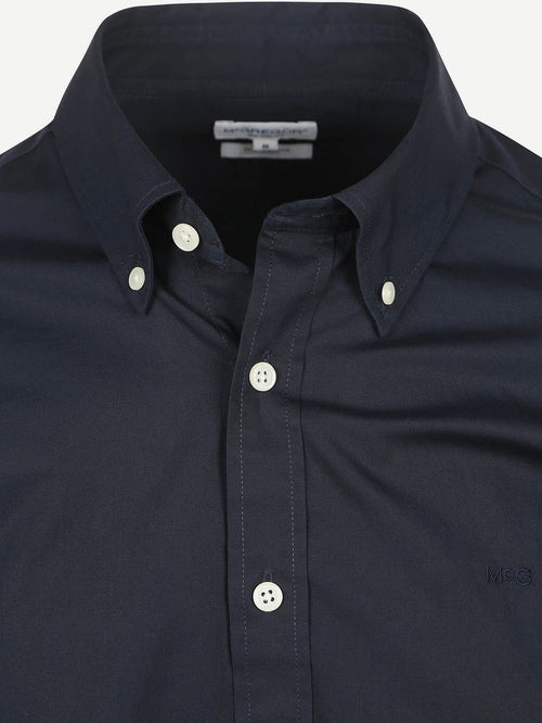 Overhemd poplin donkerblauw